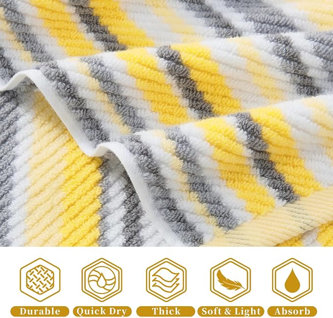 Quick Dry Hand Towels for Bathroom, 4 Pack 16"x27" - Image 2