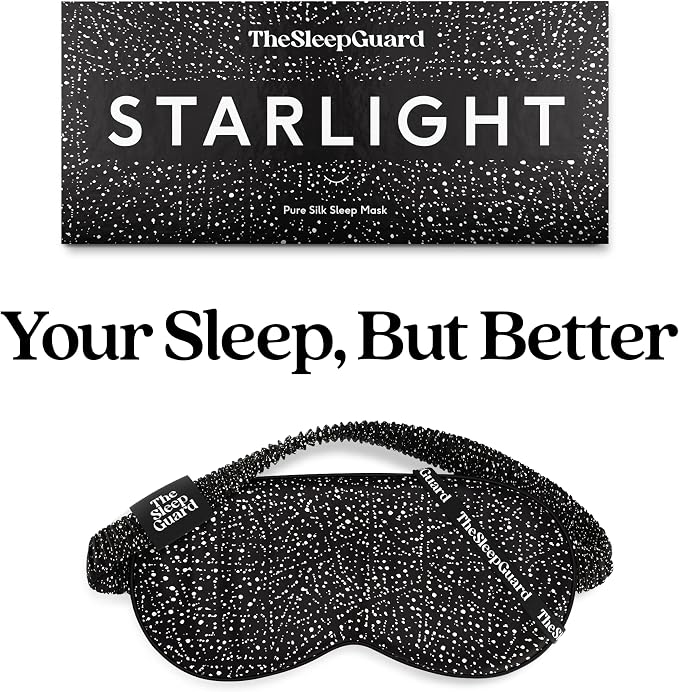 TheSleepGuard Pure Silk Sleep Mask Light Blocking Travel Essentials. Eye Masks - Image 6