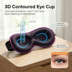 Weighted Cooling Sleep Mask, 6oz 3D Blackout Eye Mask - Image 6