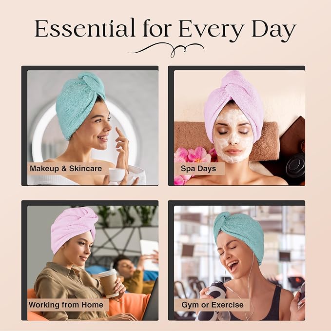 Cotton Hair Towel Wrap for Women/Kids | Quick Dry, Soft & Absorbent 420-GSM - Image 7