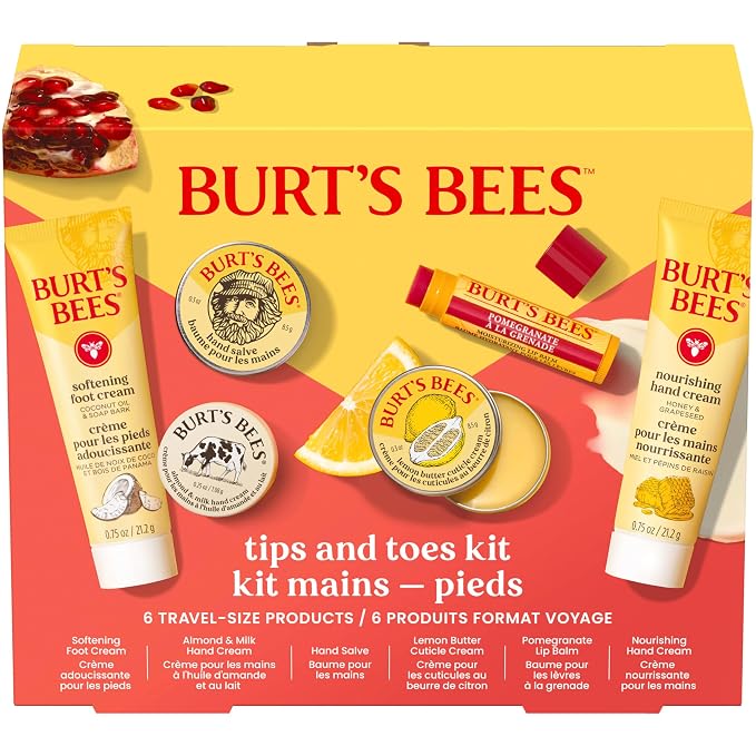 Burt's Bees Mothers Day Gifts Ideas, Tips and Toes Kit, 6 Travel Size Products by BurtsBees