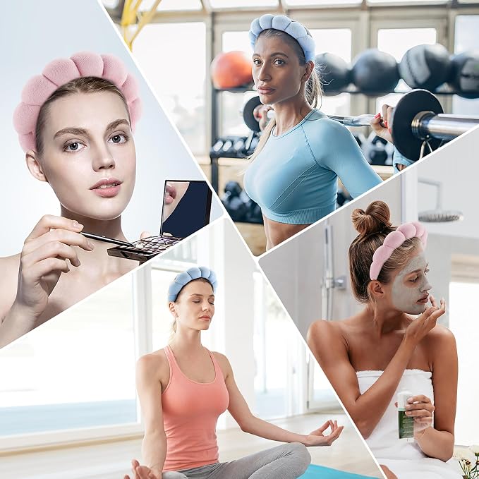 Ztomine Spa Headbands for Face Washing, Masks & Skin Treatments, 100% Cotton - Image 6