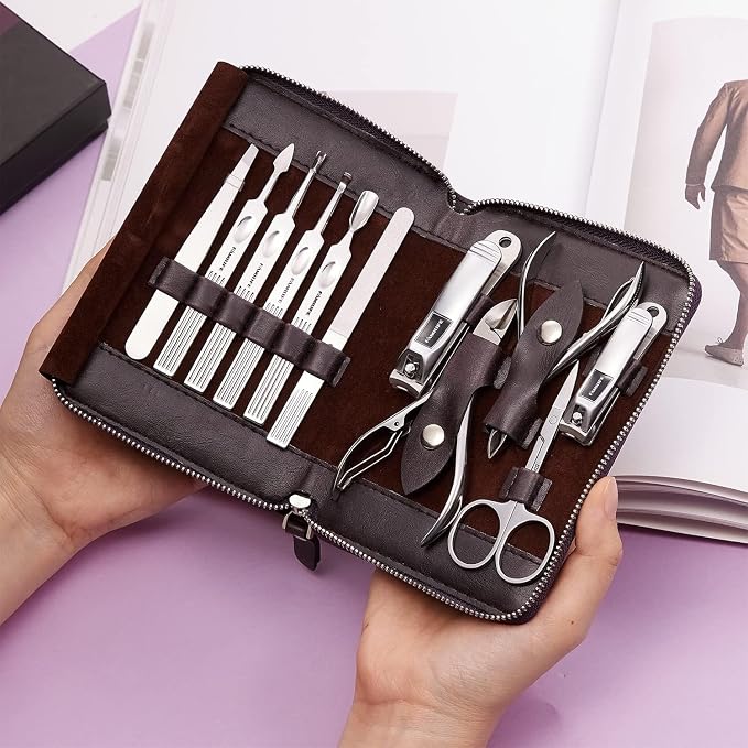 FAMILIFE Manicure Set, Nail Clippers Set Professional Manicure Kit 11 in 1 - Image 8