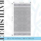 White Classic Luxury Bath Sheets Towels - Image 4