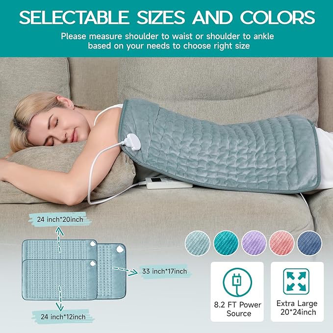 Heating Pad for Period Cramps, Electric Heating Pad for Neck & Shoulders & Back - Image 7