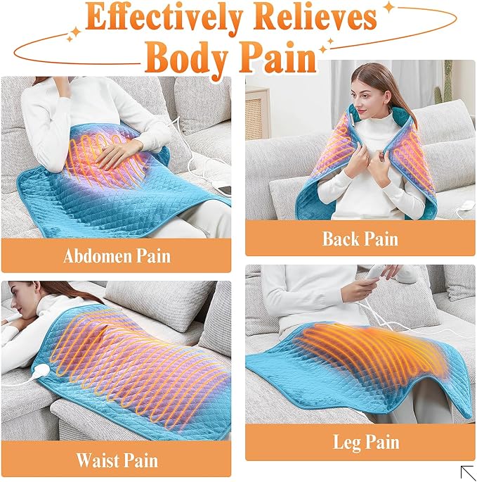Extra Large Heating Pad for Back Pain 32"x24" King Size XL Electric Heating Pad - Image 3