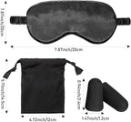Silk Satin Sleeping Mask Eye Mask Set Include 2 Blindfold Eyeshade Elastic - Image 6