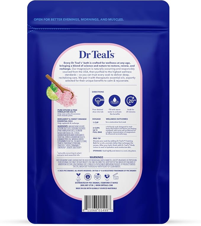 Dr Teal's Epsom Salt Magnesium Soak, Restore & Replenish - Image 2