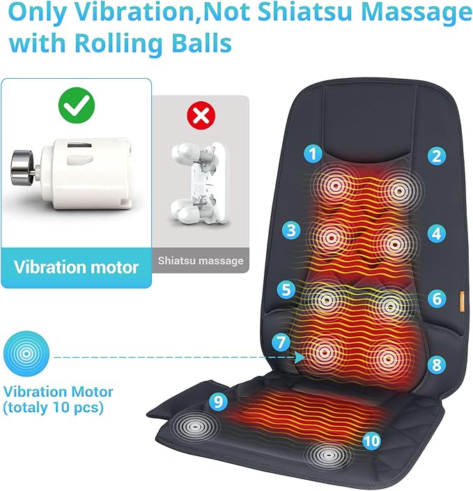 CARSHION 10 Vibration Motors, Massage Seat Cushion - Image 3