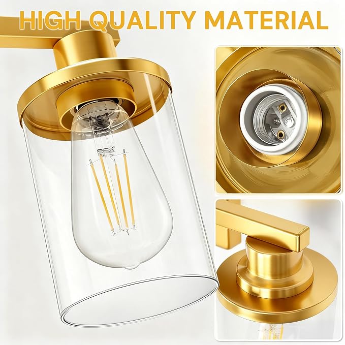L LOHAS LED Gold Bathroom Light Fixtures - Image 4