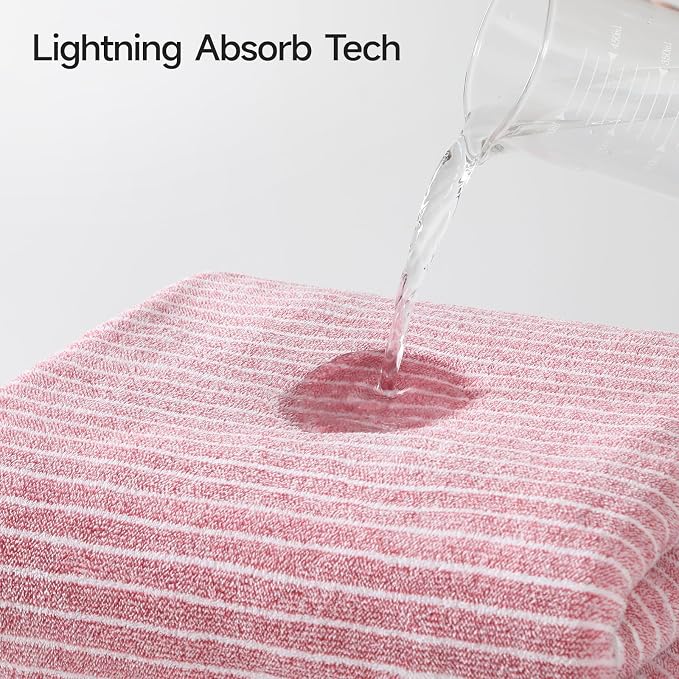 REDKISS Ultra Soft Bath Towels Set of 6 Large 35"x70" | 100% Microfiber - Image 4