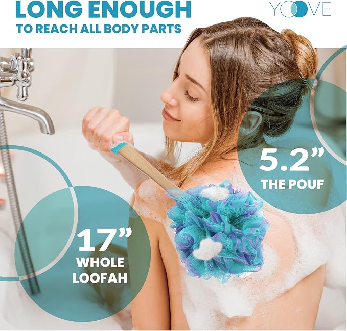 Yoove Bath Pouf with Handle - Image 5