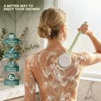 Back Scrubber for Shower, Long Handle Exfoliating Brush, Dual-Sided Bath Brush - Image 4