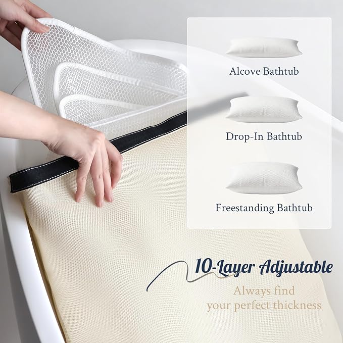 Luxury Bathtub Pillow, Gift for Christmas Birthday Mother's Day, Skin-Friendly - Image 5
