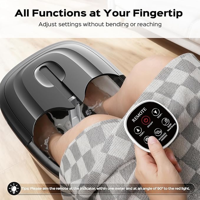 Collapsible Foot Spa with Surf Wave Massage, Foot Bath with 24 Motorized - Image 7