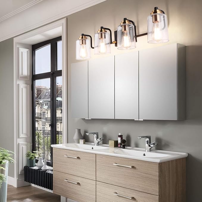 SOLFART Vintage 4 Light Bathroom Vanity Light Bathroom Light Fixtures Over - Image 7