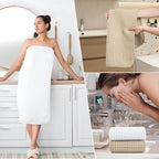 POLYTE 430 GSM Microfiber Quick Dry Lint Free Oversize Bath Towel Set, 6 Piece - Image 6