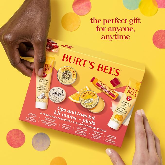 Burt's Bees Mothers Day Gifts Ideas, Tips and Toes Kit, 6 Travel Size Products - Image 8