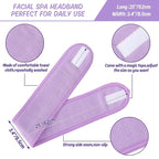 Whaline Spa Facial Headband Make Up Wrap Head Terry Cloth Headband Adjustable - Image 2