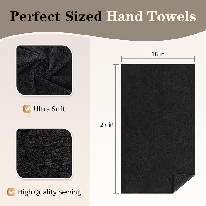 FIXSMITH Salon Towels 24 Pack, Quick Dry Gym Towels, Spa Face Towel, Absorbent - Image 2