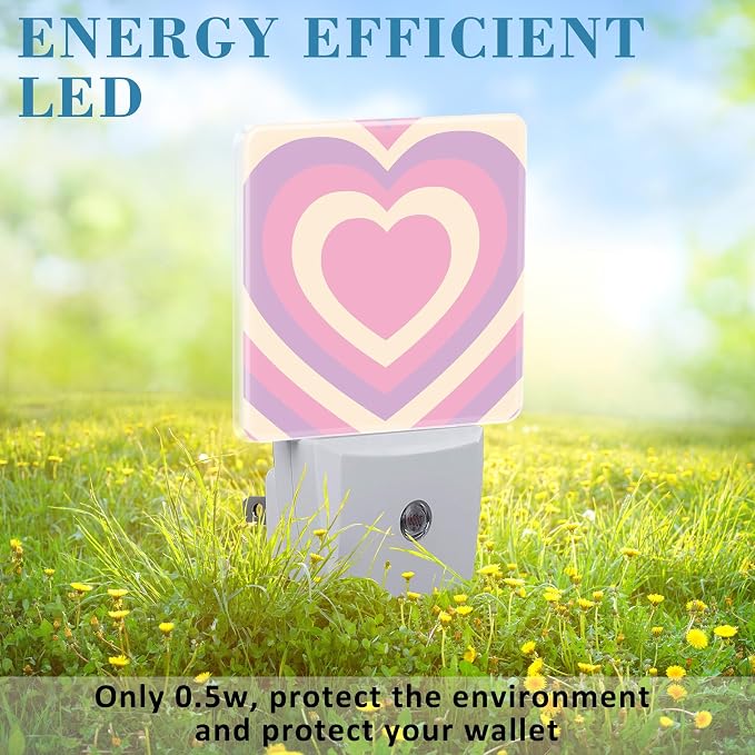 Pink Love Swirl Night Light for Kids, LED Night Light Plug into Wall - Image 6
