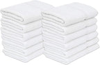 GOLD TEXTILES 12 White Economy Bath Towels Bulk Cotton Blend by GOLDTEXTILES