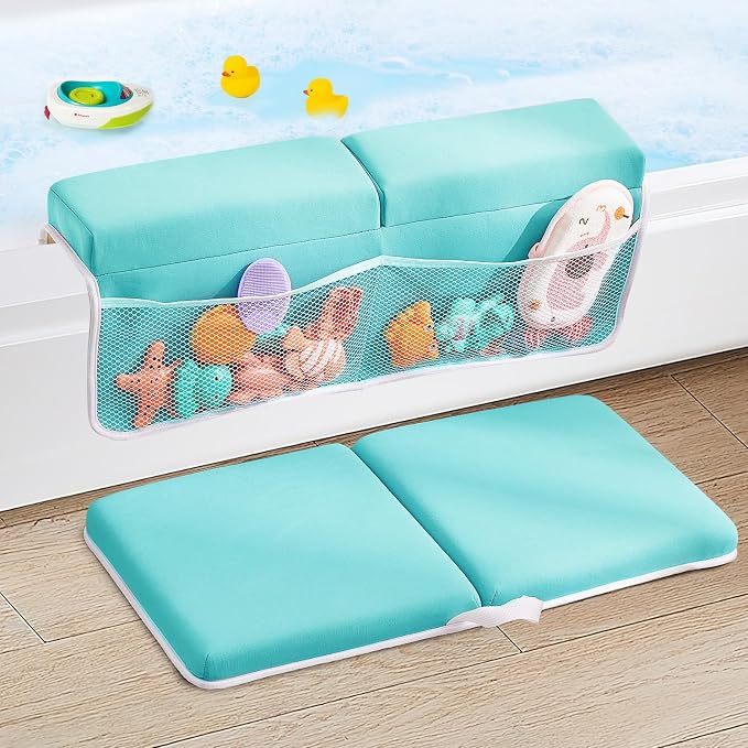 Baby Bath Kneeler and Elbow Rest Pad Set, Bath Kneeling Pad Thick Soft Quick by ILPEOD