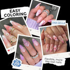 UNA GELLA Medium Stiletto Gel Nail Tips Full Cover 216Pcs Almond Shape Nails - Image 3