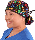 Sparkling EARTH Big Hair Ponytail Classic Surgical Style Scrub Working Cap by SparklingEARTH