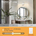 Nickel Bathroom Vanity Light 23.6 inch, 20W Dimmable 5CCT LED Bathroom Light - Image 4
