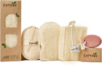 Premium Exfoliating Loofah Gloves – Natural Egyptian Loufa Sponge Body Scrubber - Image 9