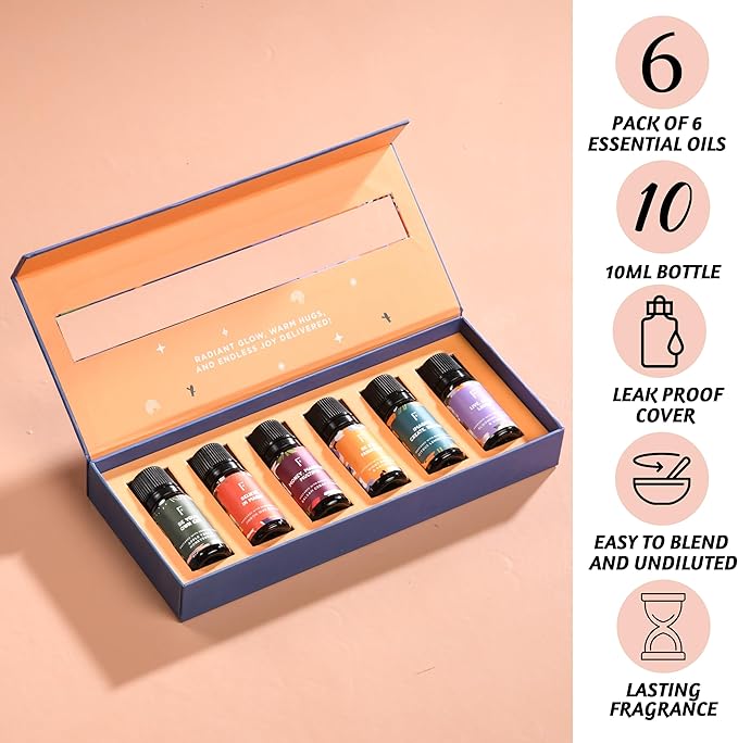 Folkulture Floral Essential Oils Set | 6 Fragrance Oils Set - Image 2