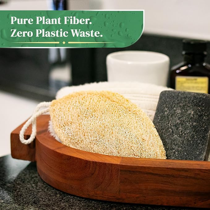 Natural Loofah Exfoliating Sponge - Image 6