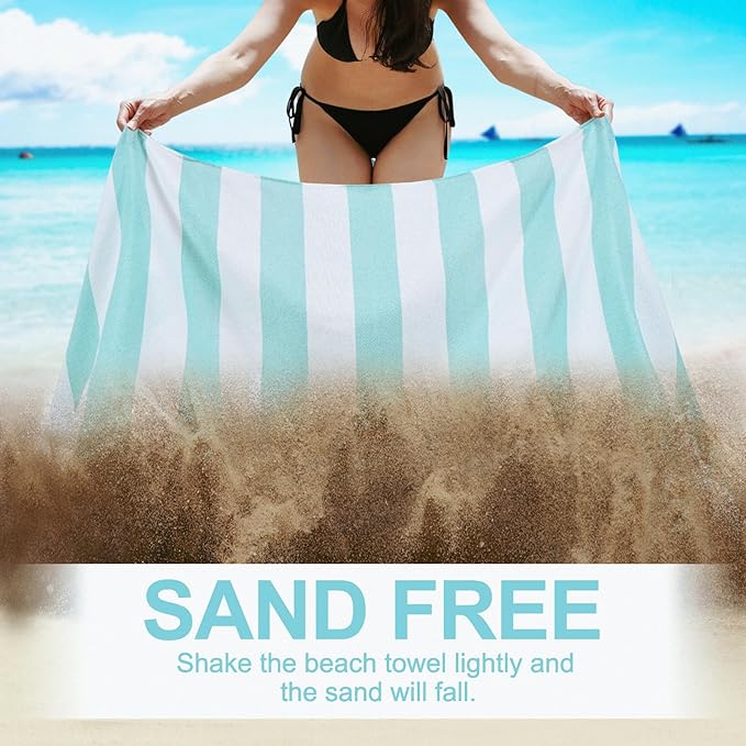 Genovega 6 Oversized Turkish Beach Bath Towel Set Bulk 74"x38" Extra Large Sand - Image 4
