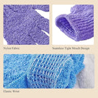 MOLOPPO 2 PCS Exfoliating Glove, Scrub Gloves Exfoliating, Body Exfoliator - Image 2