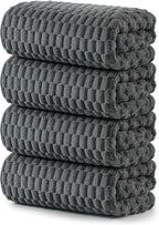 REDKISS 4 Pack Charcoal Gray Microfiber Bath Towels by REDKISSOnline