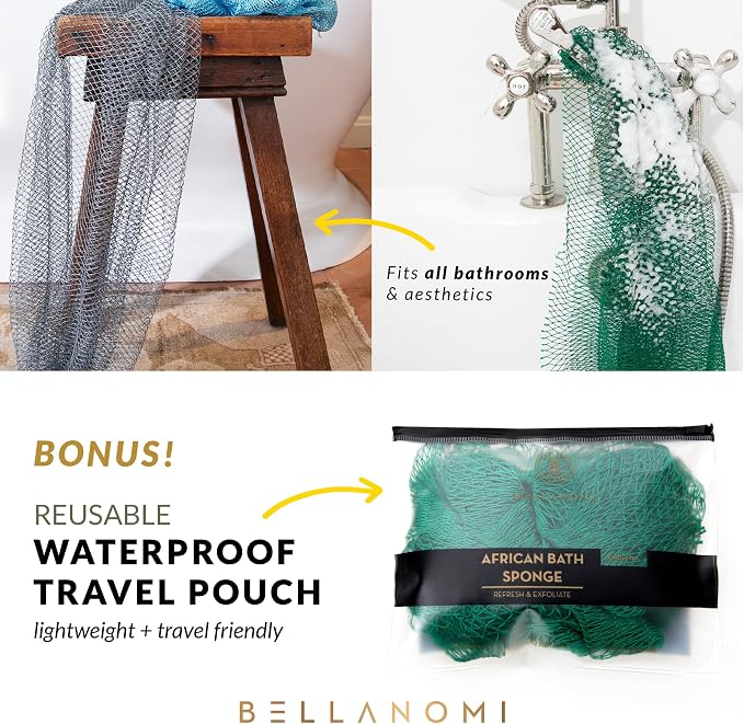 Bellanomi African Exfoliating Net Sponge, Ethically sourced from Nigeria - Image 8