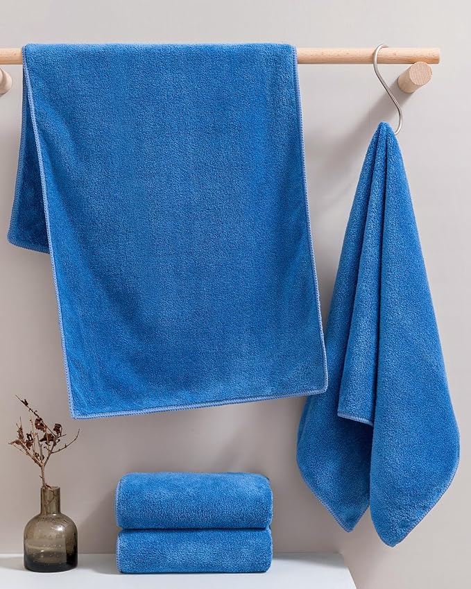 sakano Microfiber Bath Towel Set Ultra Soft Absorbent Speedy Drying Fade - Image 2