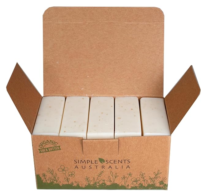 SSA Spearmint & Bran Scented Natural Soap Bars, 3.5oz Moisturizing Triple - Image 2