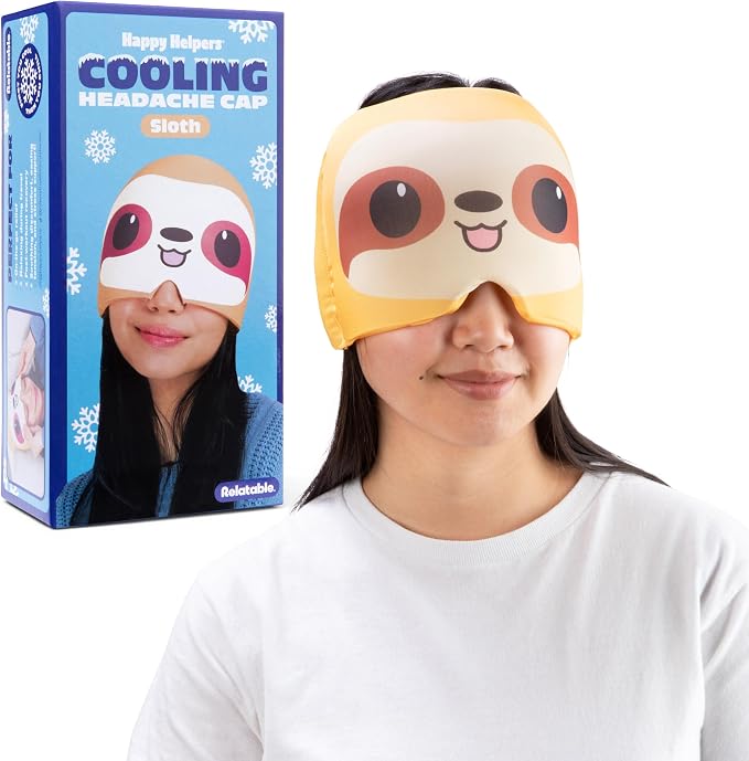 Happy Helpers Sloth Cooling Headache Cap by Relatable, Post Workout Recovery by Relatable
