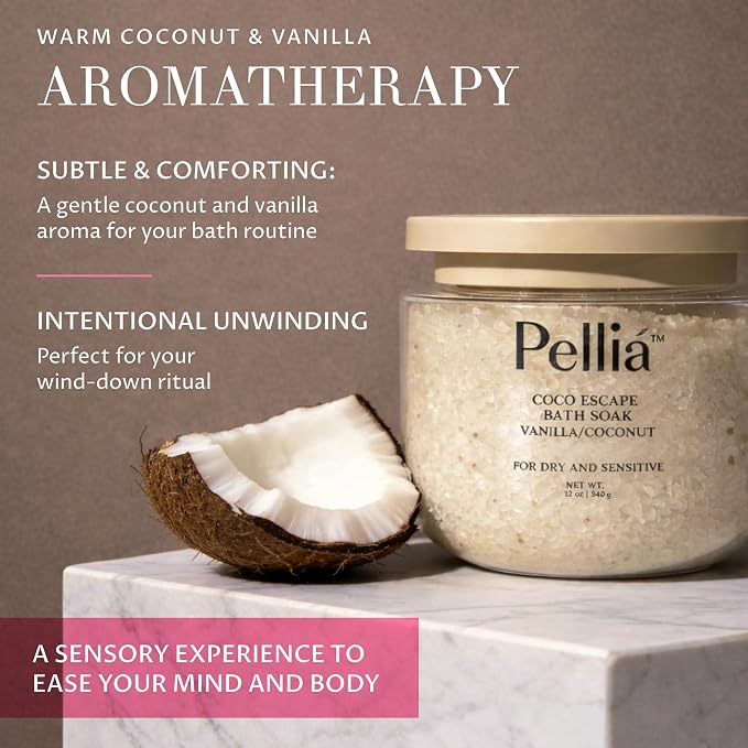 Coco Escape Coconut and Vanilla Aromatherapy Bath Soak, Relaxation Support - Image 5