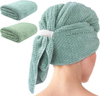 my novel things 2 Pack Extra Large Microfiber Hair Towel Wrap, 37.4" x 26.4" by mynovelthings