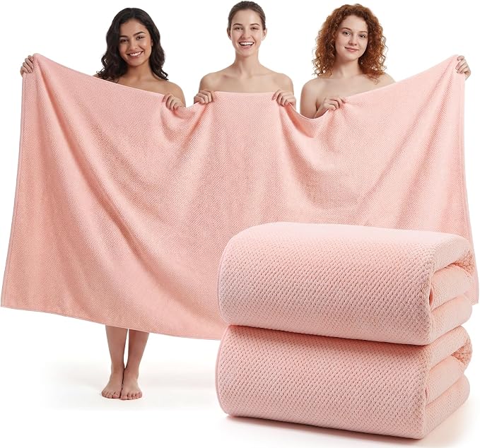 REDKISS Pack of 2 Jumbo Bath Sheets, 40 x 80 Inches Microfiber Bath Towels by REDKISSOnline