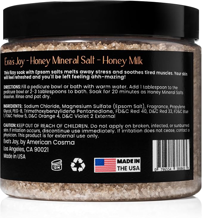 Eva's Joy Honey Milk Mineral Bath and Foot Soak, Made - Image 3