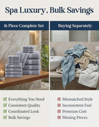 LANE LINEN 100% Cotton Towels Set - Image 6
