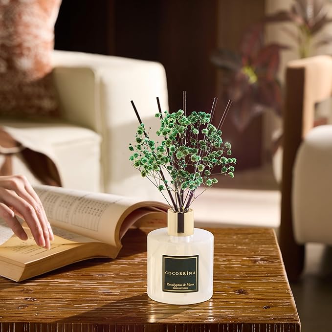 Cocorrína Reed Diffuser Sets- Eucalyptus & Moss Scented Diffuser - Image 5