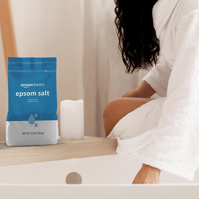 Amazon Basics Epsom Salt Soak, Magnesium Sulfate USP, Muscle and Feet Relaxation - Image 3