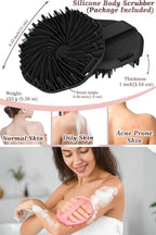 ManmiHealth 5 PCS Silicone Body Scrubber Shower Brush, Upgrade - Image 3