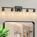 Unicozin Modern Bathroom Light Fixtures, 5 Light Vanity Lights Over Mirror by Unicozin