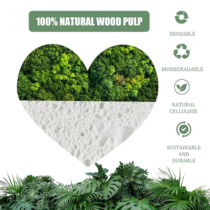 50-Count Facial Sponges Compressed, 100% Natural Cellulose Face Sponge - Image 8